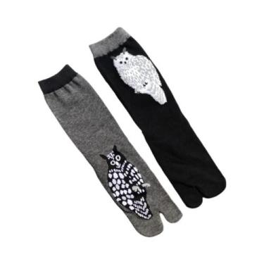 Imagem de Meias De Algodão Penteado Coloridas Com Desenhos Animados Para Mulhere