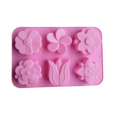 Imagem de Molde De Silicone Em Forma De Coração Com 6 Cavidades Para Sabonete Ar