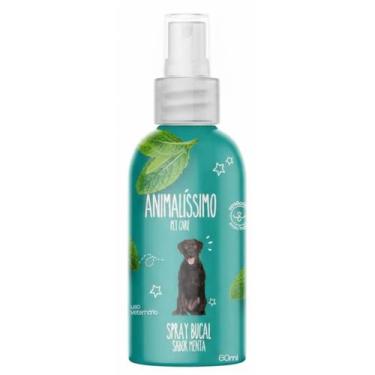 Imagem de Spray Bucal Mau Hálito Pet Cães E Gatos 60ml Sabor Menta - Animalissim