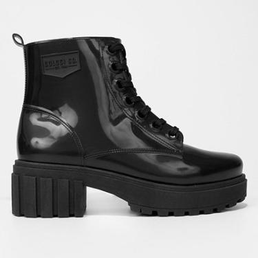 Imagem de Bota Coturno Colcci Tratorada Verniz Feminina-Feminino