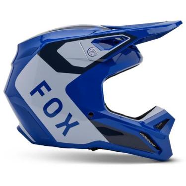 Imagem de Capacete Moto Cross Trilha Off Road Fox Mx V1 Lean Azul, Azul Branco, 