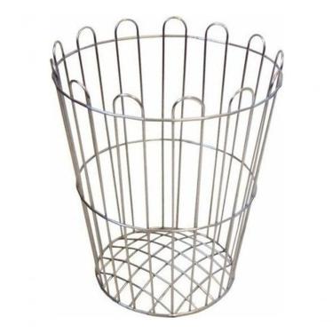 Imagem de Cesto Aramado 20 Litros Redondo para Organização Doméstica em Metal com Abertura Superior Higipack