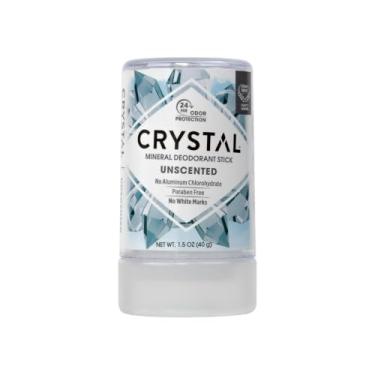 Imagem de Desodorante mineral Crystal Stick - Desodorante corporal sem cheiro com proteção contra odores 24 horas, não mancha e não gruda, desodorante de tamanho viagem, sem cloreto de alumínio e parabenos, 400 ml