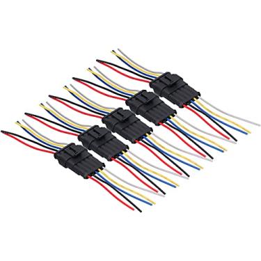 Imagem de Way Car Conector elétrico, cabo conector à prova d'água Resistente Durável Seguro Impermeável Antiflaming Boa condutividade elétrica para conexões de fios(5P)