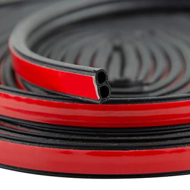 Imagem de Faixa de vedação de porta de carro, tira de vedação de motor de caminhão universal de borracha, tira de clima para porta de janela de carro, capa de motor de teto solar à prova de somCloudBuyer 51/100" (W) x 1/5" (T) x 33' (L) preto B