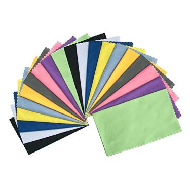 Imagem de Pacote com 20 panos de limpeza de microfibra ColorYourLife para smartphones, laptops, tablets, lentes, monitor LCD, TV, câmera, óculos, óptica etc.