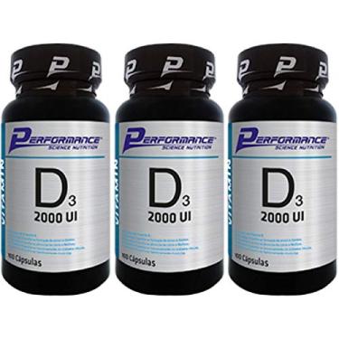 Imagem de Vitamina D3 2000ui 50 mcg + Vitamina E + MCT Performance Nutrition 100 softgel Kit 3 Und
