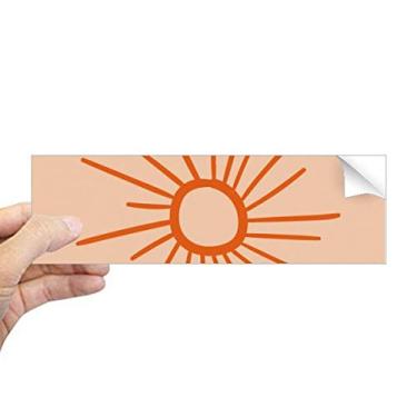 Imagem de DIYthinker Adesivo de para-choque retangular Sunshine pintura à mão sol laranja para janela notebook