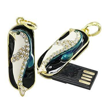 Imagem de Pen Drive USB em forma de animal de 128 GB, pen drives USB 2.0, disco USB 2.0, pen drive, armazenamento de data, disco pular, pen drive USB (dofins)