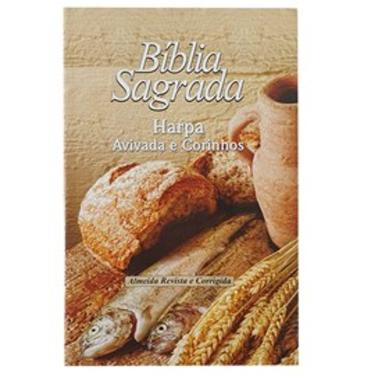 Imagem de Bíblia Sagrada Letra Normal Harpa Cristã Brochura Capa Ceia