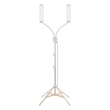 Imagem de GLAMCOR Kit de iluminação LED portátil Elite X para extensão de cílios, esteticista, maquiagem, filmagem e fotografia | Luz do dia de 5600K com escurecimento de cinco estágios, com bolsa de viagem e