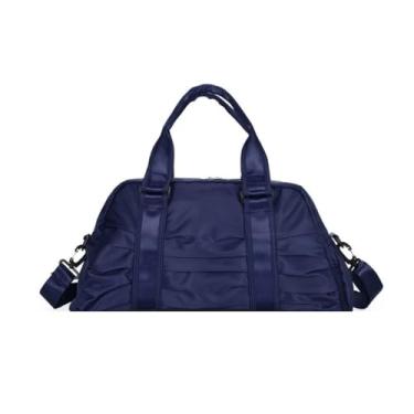 Imagem de Bolsa Mala De Mão Blogueira Feminina Masculina Academia Esportiva Viagem Porta Tênis Treino Piscina Praia Transversal (Azul marinho)