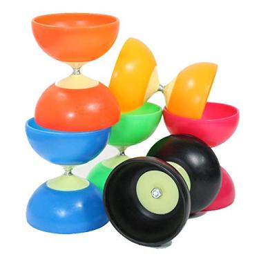 Imagem de Zeekio Conjunto de 2 Diabolo para iniciantes Neoflight - Inclui bastões, corda e instruções (Laranja)