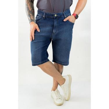 Imagem de Bermuda Jeans Masculina Escura Plus Size Elastano Anticorpus-Masculino