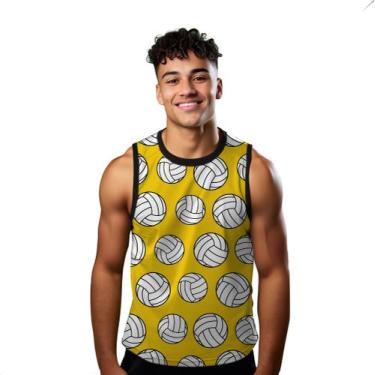 Imagem de Camiseta Regata Verão Estilo Moda Praia Bola Volei Esporte White 1238 