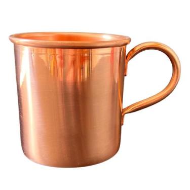Imagem de Caneca de Cobre 350 ml (Lisa / Com Borda / Alças de Cobre) - Artesanat