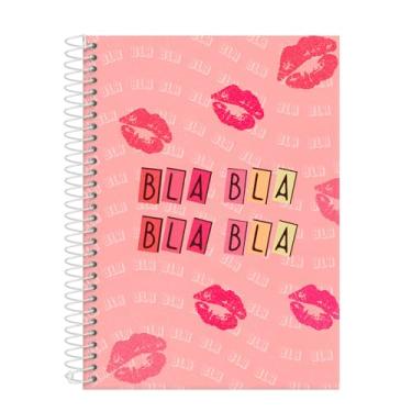 Imagem de Caderno Colegial 20 Matérias Euforia Bla Bla Coral