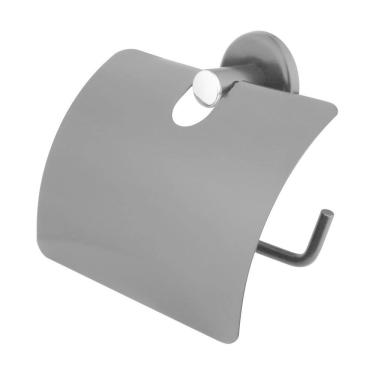 Imagem de Papeleira Preto Fosco Parede Inox Cod-24