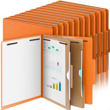 Imagem de Skyygemm Pasta de classificação de 24 peças, tamanho de letra, 2 divisórias de bolso, pasta de arquivos em massa, expansão de 5 cm, fecho de 2 pinos, organizador de arquivos resistente de volta às