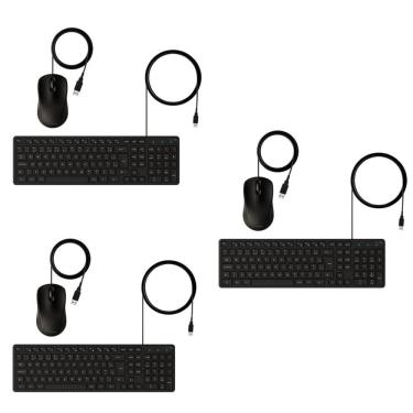 Imagem de Kit Teclado e Mouse Com Fio USB Intelbras CCI 20 Preto - 3 Unidades