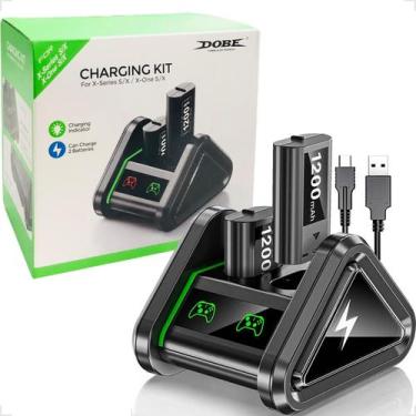 Imagem de Kit Base Carregador  2 Bateria 1200Mah Para Controle Compatível Xbx Se
