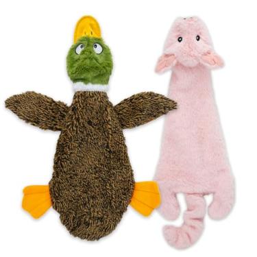 Imagem de Best Pet Supplies Brinquedos de cachorro 2 em 1 com tecido macio e durável para animais de estimação pequenos, médios e grandes, sem enchimento para brincar em ambientes internos, comporta uma garrafa