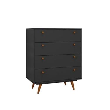 Imagem de Cômoda 4 Gavetas Preto 11091 - Olivar Móveis