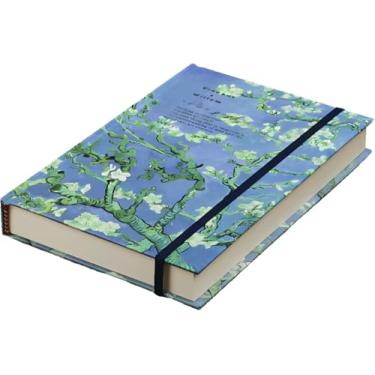 Imagem de ipoul Diário de arte, caderno de esboço, caderno em branco, 130 gsm, caderno de desenho de papel grosso, A5, caderno de desenho de capa dura, diário de página em branco, sem forro, flor de amendoeira