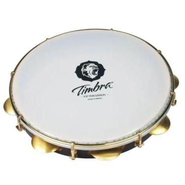 Imagem de Pandeiro Timbra Profissional 11 Pol Formica Chocolate Prat 2
