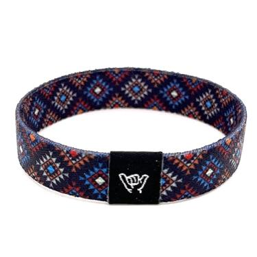 Imagem de Hang Loose Bands - Pulseira Southwestern para homens, mulheres e adolescentes - Estampa tribal confortável e Boho - Pulseira reversível estilo ocidental, Medium: 7.5" length (for large wrists),