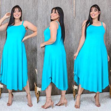 Imagem de Vestido Moda Jovem Evangélico Midi Elegante Assimétrico - Wild, M2 - 4