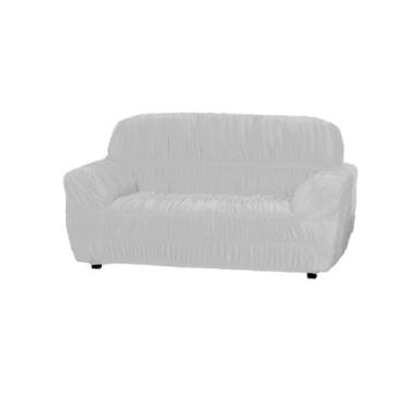 Imagem de Capa Elasticada 2 Lugares Liso Para Sofá Para sua Sala - M.A Enxovais,