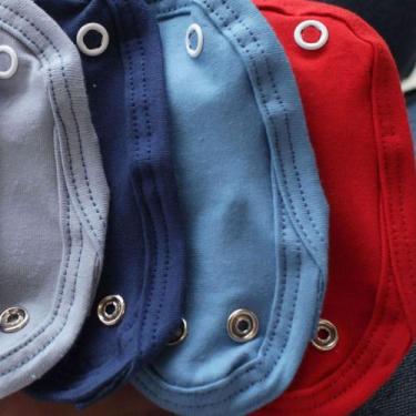 Imagem de Kit 5 Peças Extensores de Body 3 Botões Malha Branco, Cinza, Marinho, 