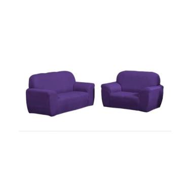 Imagem de capa de sofa coladinha 3 e 2 lugares - MK Enxovais, Roxo