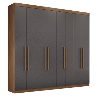 Imagem de Guarda Roupa Casal Master New 8 Portas Jatobá-grafite - Santos Andirá Jatobá-grafite