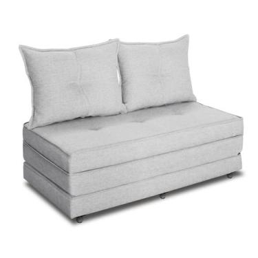 Imagem de Pufe Cama Dobrável Casal 130 Com 02 Almofadas Premium - Due Decor, Lin