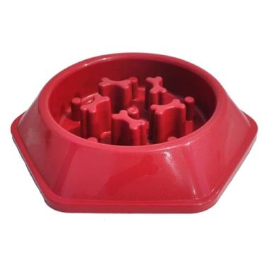 Imagem de Comedouro funcional Coma melhor lento labirinto Pet Educacional Interativo Cães Cachorro Gato (Vermelho)