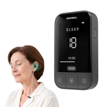 Imagem de ZENOWELL Dispositivo de relaxamento para dormir melhor, alívio do estresse, calma, alívio da ansiedade, dispositivo de auxílio ao sono sem drogas para adultos, ZenoWell Vita portátil, sem necessidade