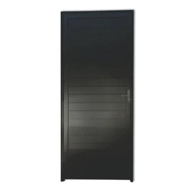 Imagem de Porta Lambril s/Puxador 210x60 L/Esq. - Alumínio Preto - Linha 25