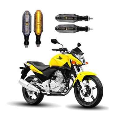 Imagem de KIT 4 Seta Esportiva Pisca de Led Modelo P26 Para Moto CB 300R 2010 20
