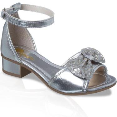 Imagem de Sandália Infantil Feminina Juvenil De Saltinho Baixo Salto Quadrado El