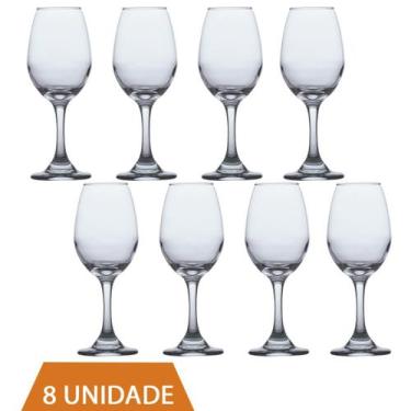 Imagem de Conjunto Taças de Vidro 365ml Agua e vinho Tinto Luxo 8 Un - CRISTAR