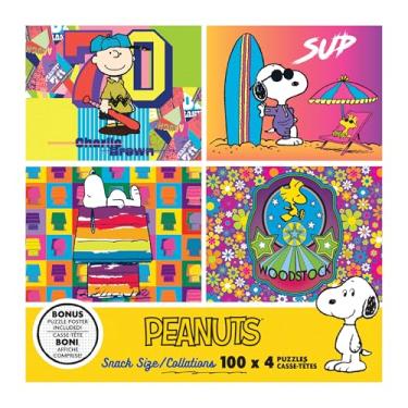 Imagem de RoseArt – Tamanho de lanche – Peanuts – Quebra-cabeça de 4 x 100 peças para adultos