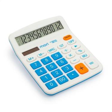 Imagem de Calculadora Colorida De Mesa 12 Dígitos Escolar Comercial - mori, Azul