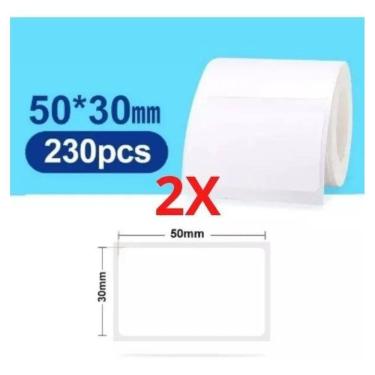 Imagem de 2X 2 Etiqueta 50X30 Niimbot B21 B1 230 Etiquetas Para Rolo
