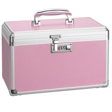 Imagem de GODLONSEN Caixa de bloqueio de medicamentos com cadeado de combinação - 25 x 15 x 16 cm - Caixa de armazenamento de medicamentos segura para primeiros socorros, estojo seguro para itens pessoais para