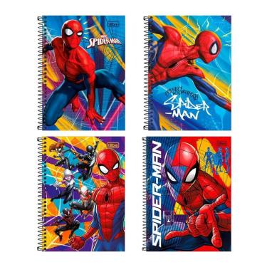 Imagem de Caderno espiral capa dura 1/4 80 fls Homem Aranha Tilibra