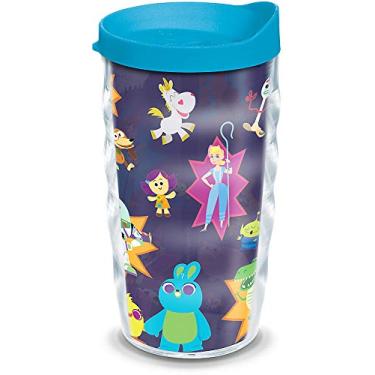 Imagem de Tervis Disney Pixar Toy Story 4 Colagem feita nos EUA Copo de viagem isolado de parede dupla mantém as bebidas frias e quentes, 295 ml, ondulado, clássico