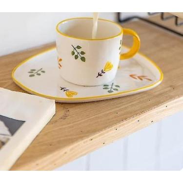 Imagem de Xícaras de chá de café xícara de café de cerâmica e pires conjunto peq