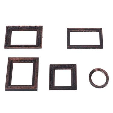 Imagem de Porta-retratos em miniatura HEEPDD em escala 1/12, 5 peças para casa d